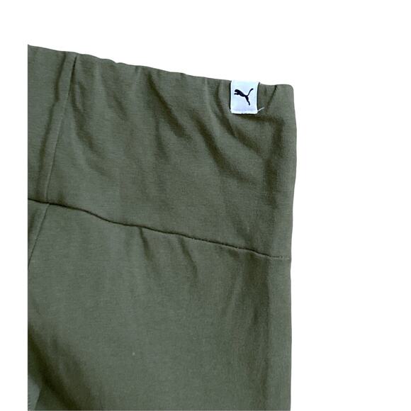 PUMA Womens Size Small Cropped Green Work Out Athletic Yoga Leggings Pants - Picture 4 of 6